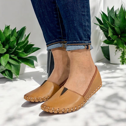 Spring Step Kathaleta Brown Leather Slip-On