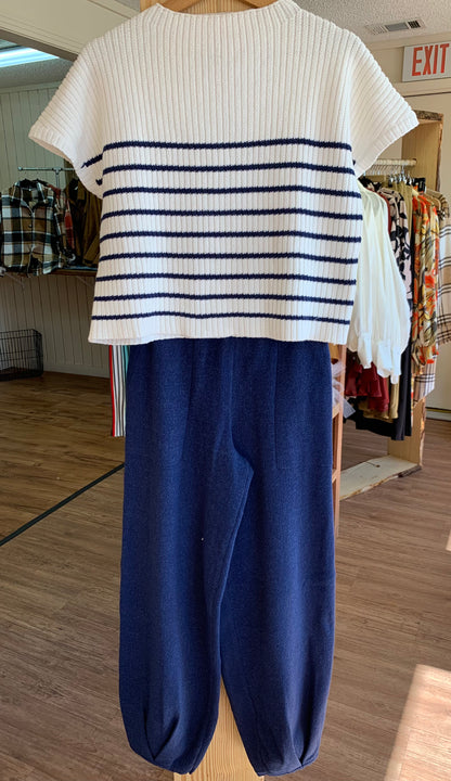 Stripe Navy Cream Top