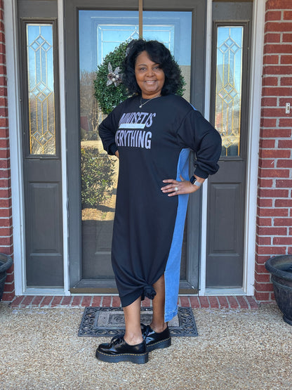 Denim Black "Mindset Is Everything" Dress